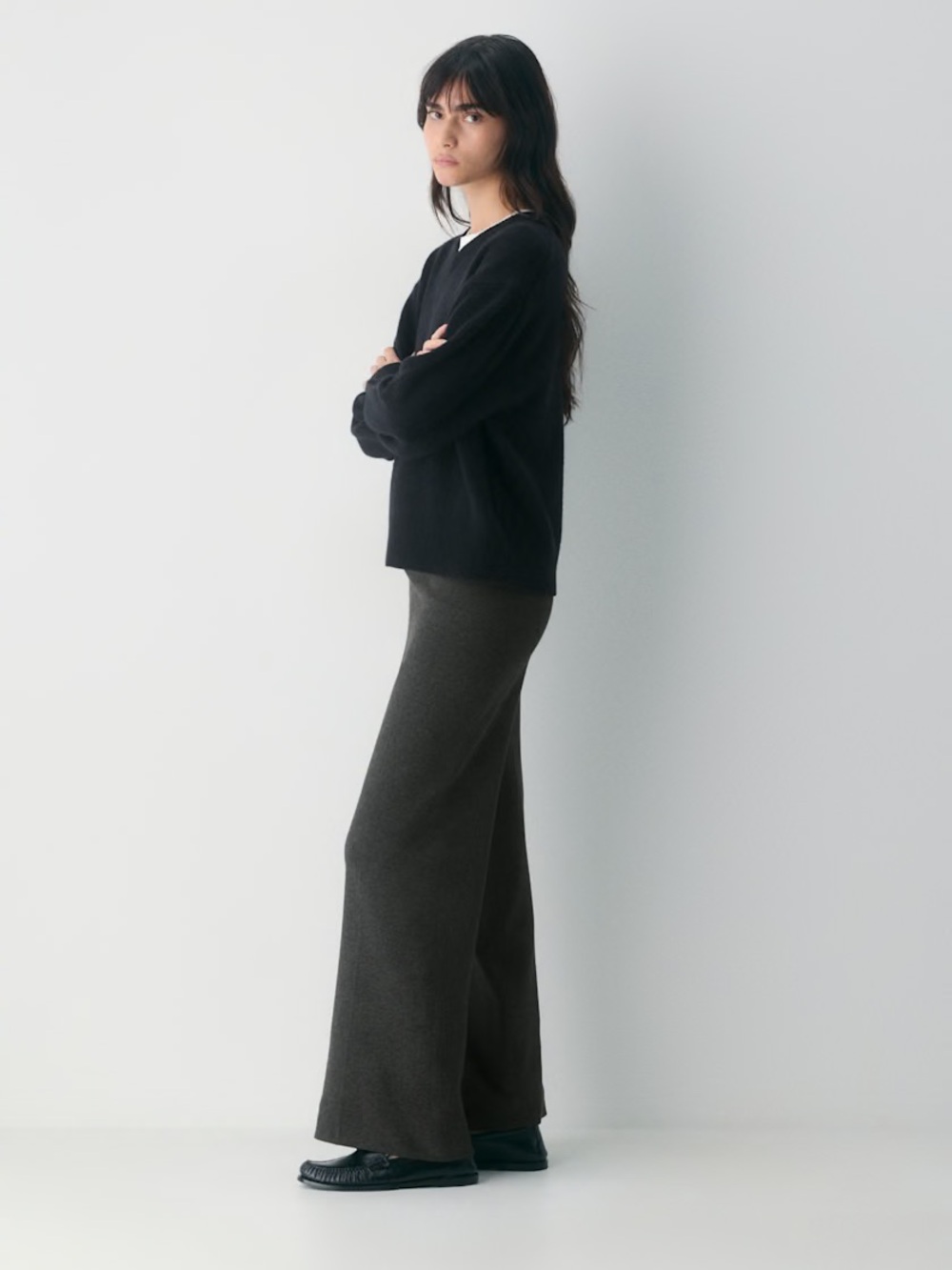 Aritzia Babaton Souvenir Pant - Wonder Yarn Knit Pants in Heather Galaxy - m